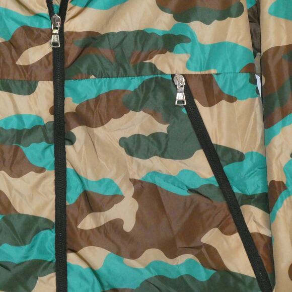 Moncler Kids' Nikandro Camouflage Print Jacket In Green Youth 14A - Picture 16 of 16